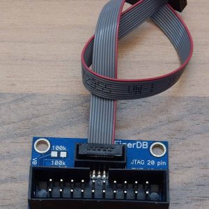 JTAG (20-pin) to SWD (10-pin) cable adapter board with 150 mm 10-pin cable